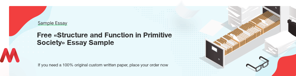 Free «Structure and Function in Primitive Society» Essay Sample