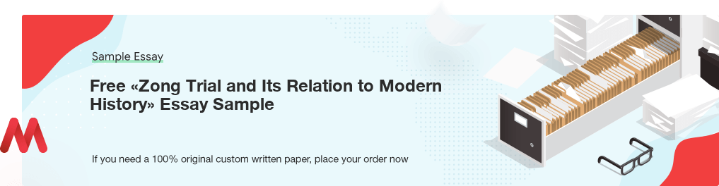 Free «Zong Trial and Its Relation to Modern History» Essay Sample